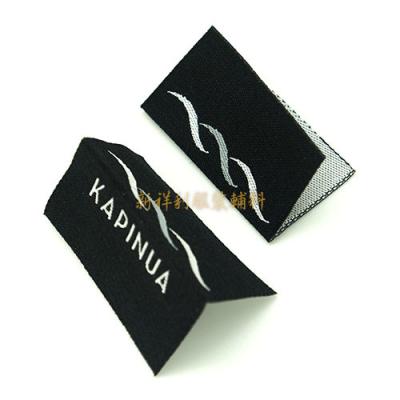 China Centrefold Woven Clothing Labels Low Minimum With Logo For Damask Textile Products for sale