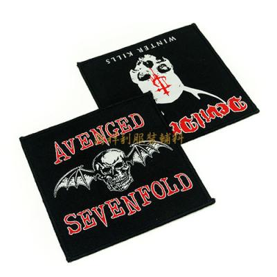 China Washable Custom Woven Patches Sew On Logo Badges For Clothes 5x7cm 6x6cm for sale