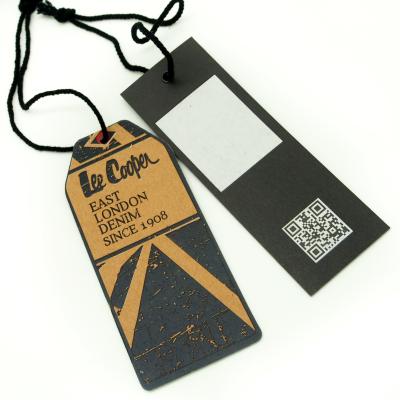 China Tide Brand Clothing Hang Tags With String , Custom Printed Logo Swing Tags for sale