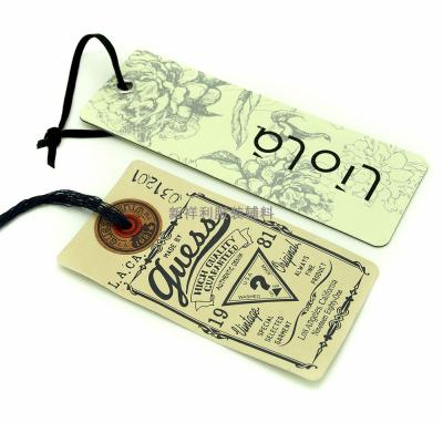 China Custom Color Apparel Hang Tags / Garment Swing Tags For Jeans Wholesale for sale