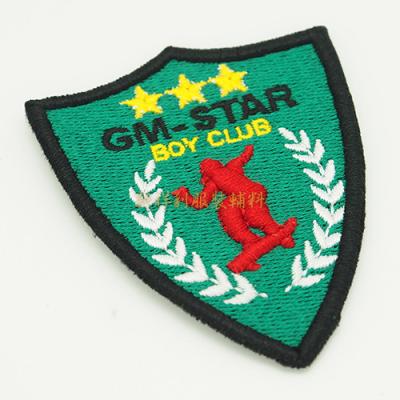 China Iron On Backing Custom Made Embroidered Badges For Clothing OEM / ODM Service for sale