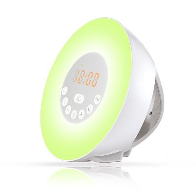 China Desktop Wake Up Light Best Selling Gift For Kids Sunrise Alarm Light With FM Radio Sleeping Bedrooms Light for sale