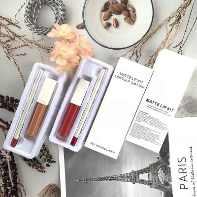 China Hot Selling Sticky Vegan Lipliner Kit Matte Lipstick Set Waterproof Matte Lipstick Set Long Lasting Makeup for sale