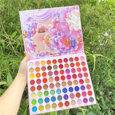 China High Pigmented Eyeshadow Palette Custom 80 Colors Eyeshadow Palette Waterproof Pigmented Matte Eyeshadow Palette for sale