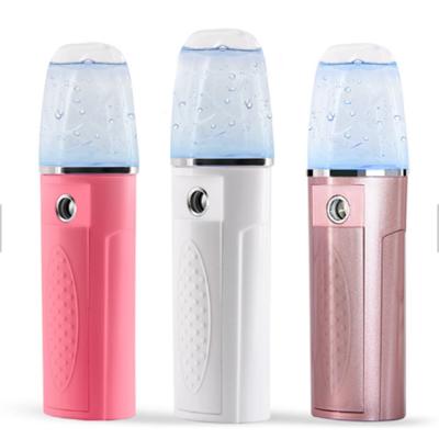 China Ultrasonic Handheld Nano Mist Sprayer Facial Moisturizer Beauty Cold Mister Moisturizing Steam USB Rechargeable Cool Facial Humidifier for sale