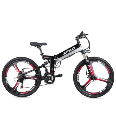 China E-bicicleta 26 polegadas 48V 250W 350W bicicleta de montanha elétrica com roda integrada 10,4AH bateria oculta E-bicicleta à venda