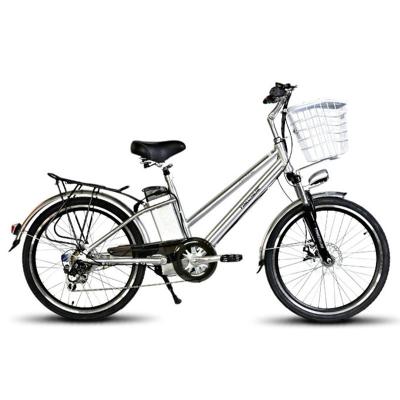 China 24 Inch Unisex Electric City Bicycles NO Foldable 250W 48V 10AH Lithium Battery for sale