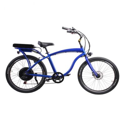 China 48V 500W 750W Beach Cruiser bicicleta eléctrica de 6 velocidades centro trasero motocicleta 48V 10.4Ah en venta