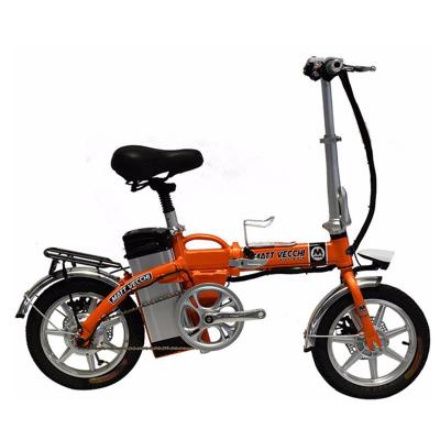 China 48V 250W Brushless Motor Mini Folding Electric Bike 14 Inch With Compass Rim for sale