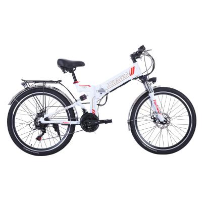 China Foldable 48V 10.4AH Electric Bicycle with Aluminium Alloy Frame in Black and White for sale