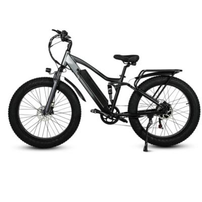 China Fat Tire Elektrische Mountainbikes für Erwachsene 26 Zoll 750W Motor 17Ah Lithiumbatterie zu verkaufen