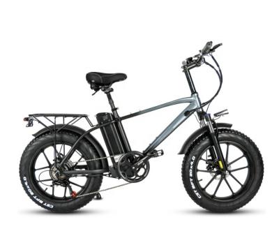 China Bicicleta híbrida eléctrica de batería de litio de 18Ah 750W 20 pulgadas de neumático de grasa de montaña para adultos en venta