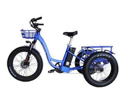China Aluminum Alloy Frame 48V 500W 3 Wheels Electric Cargo Tricycle with 24