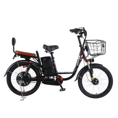 China Bicicleta eléctrica de ciudad de 48V 350W 10Ah / 22Ah Batería de litio Bicicleta eléctrica de velocidad única en venta