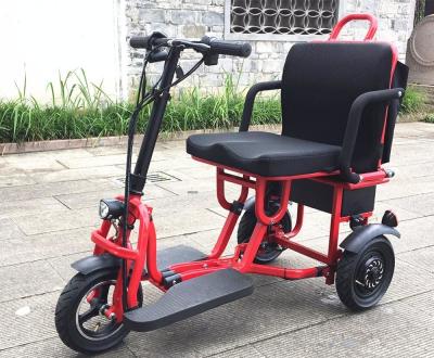 China 48V 10Ah Lithium Battery Folding Electric Tricycle Scooter for Adults Lightweight for sale