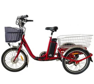 China 36V 250W 350W Trike elétrico dobrável para adultos 20 polegadas Elétrico 3 Wheel Cargo Bike à venda