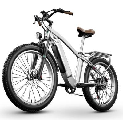 China 15Ah Hidden Battery Fat Tire Mountain E Bike 48V 500W Motor 26 Inch Electric Bike for sale