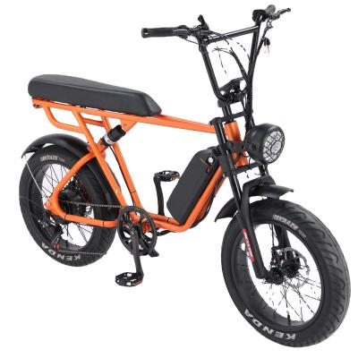 China 7 Speed 20 Inch Fat Tire Electric Hybrid Bike Full Suspension 250W 48V 15Ah Battery for sale