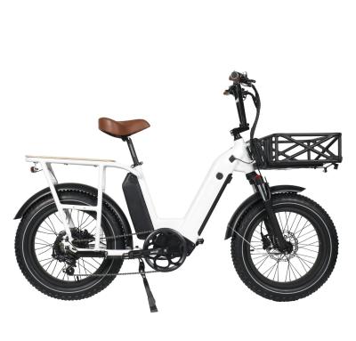 China Aluminum Alloy Electric Cargo Bike 48V 750W Ebike With Front Suspension Dual Battery for sale