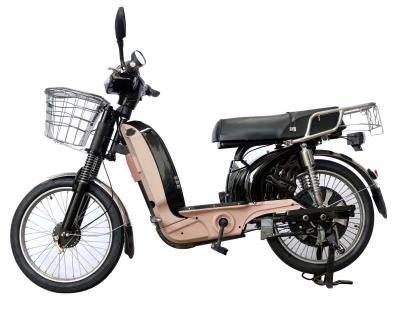 China Potencia del motor 48V 500W bicicleta eléctrica híbrida con asiento y sistema de frenado de tambor en venta