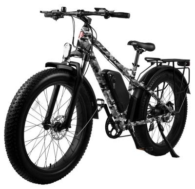 China 26 Inch Fat Tire Electric Mountain Bike Electric Hybrid Bike 60V 500W Long Range Motor Ebike Front Suspension Ebike zu verkaufen