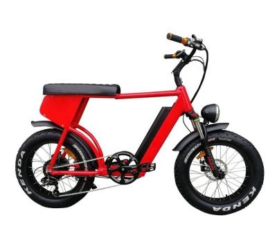 China 73 Style 20 Inch Fat Tire Electric Mountain Bike 48V 500W/750W/1000W Electric City Bike With Long Seat Electric Fat Bike Te koop