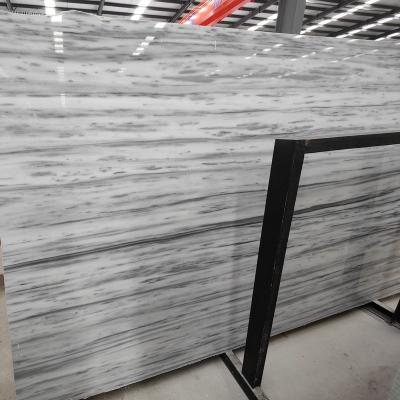 China Natural Stone Wood Marble Slab Floor Tile Mateiral Crystal White Tech Support Exterior Cut for sale