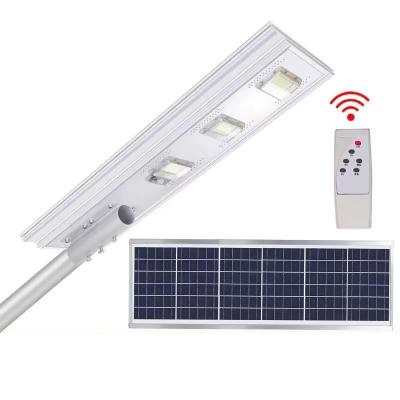 China High Quality ROAD Price 100W 150w Street Light Pir Sensor LED Solar Power Bottom Solar Smart Street Lights With Remote Controller for sale