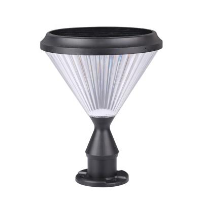 China European Vintage Modern Design Aluminum Solar Outdoor Garden Pillar Light for sale