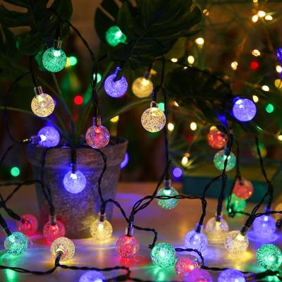 China Modern Outdoor Waterproof Led Solar String Ball Christmas Light Decorative Solar Light with 20 to 200 Bubble Bulbs for sale