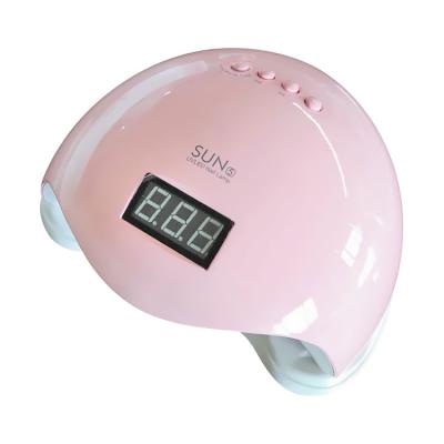 China ABS Plastic Wholesale SUN X5 Nail Lamp 48w UV Lamp Double Hands Nail Dryer Pink for sale