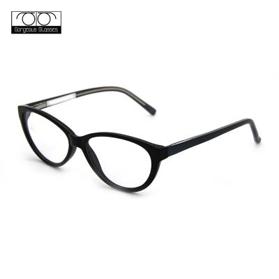 China New Acetate Eyeglass Frame Fashionable Popular Brand Glass Optical Frame In Stock for sale