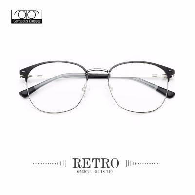 China 2018 popular new design fashionable metal optical glass frame for sale