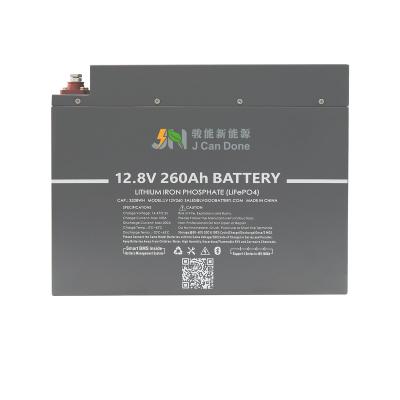 China Rechargeable Lifepo4 lithium battery 12.8V 260ah 12v lifepo4 solar deep cycle lithium battery pack for sale