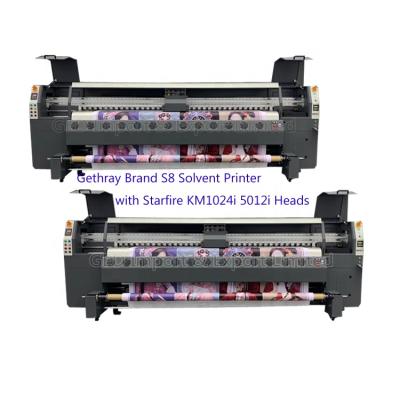 China S:Printing Shops 2020 Hot Sale Gethray S8 3.2m Large Format Printer Inkjet Plotter With 8 pcs Starfire Konica 5012i 1024i 30pl 4H Printhead From China for sale