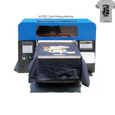 China Garment Shops Guangzhou GED A3 Size Direct To Garment Printer Flatbed DTG A4 T-shirt Printer Digital Multifunction Flatbed Printing Machine for sale