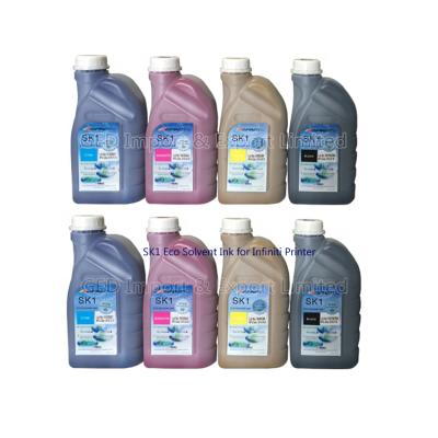 China 1000ml 1L China Original Soft Challenger Sk1 Eco Solvent Ink For SPT 255 GED-SIB001 508GS Printhead for sale