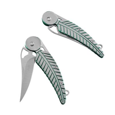 China 2021 Factory creative High-hardness portable eco-friendly direct sales feather train outdoor folding knife hunting for sale