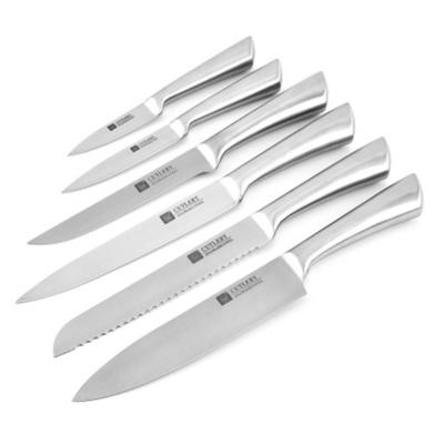 China Sustainable High Quality Professional Cooking Tools Kitchen Knives Set Stainless Steel 6 Pcs Chef Kitchen Cooking Knife for sale