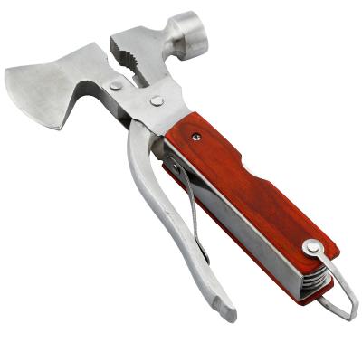 China Universal hammer hot sale all in one safety tool high quality outdoor emergency universal tool with hammer and ax for sale