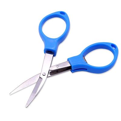 China Hot Selling Portable Outdoor Fishing Scissors In Place Cutting Stainless Steel Figure 8 Folding Scissors Household Scissors for sale