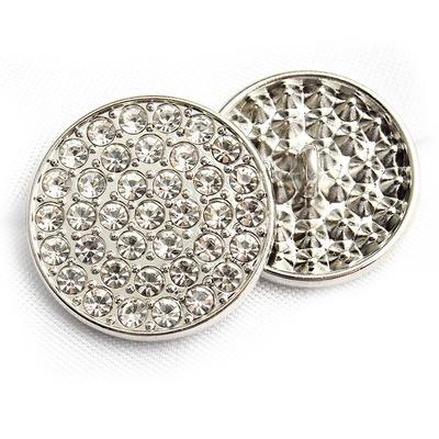 中国 Viable Wholesale High Quality Customized Round Shaper Women Crystal Shining Diamond Button Apparel 販売のため