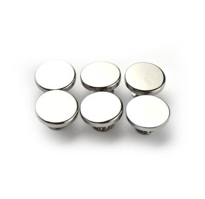 中国 Dry cleaning 15mm silver zinc alloy metal button jeans paint metal jeans button 販売のため