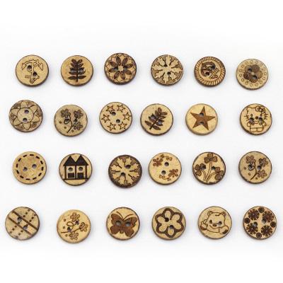 China Hot Selling Dry Cleaning Eco-Friendly Natural 2 Holes Coconut Shell Handmade Button for Garment and Bag for sale