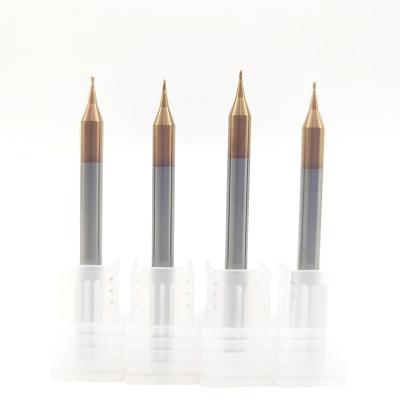 China CNC Process HRC55 2Flutes Carbide Square Long Neck Ball Nose Micro CNC Tools for sale