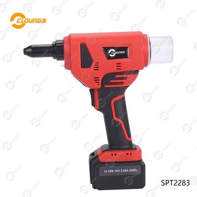 China SPT2283 Electric Rivet Fasterner Motor Brushless Li-ion Battery Riveting Tool Cordless Blind Gun 2.4-5.0mm (All Materials) Riveter for sale