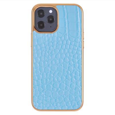 China Genuine Leather Phone Case Custom For iphone 12 Case Cover Croc Genuine Leather Case For iphone 8 plus pro Croc Se XS XR 11 12 Leather Phone Case for sale