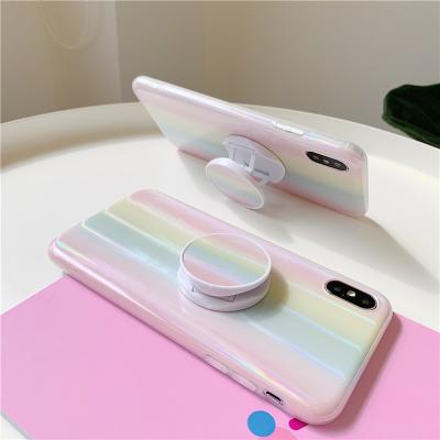 China Eco-friendly Magnetic Stand Ring Case Hybrid PC TPU For iphone 12 Designer Phone Case Sets For iPhone Cover With Folding Stand Phone Case for sale