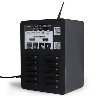 China Powerbank Station 12 Slots LED Display Mobile Phone Charging Station STW Shared Power Bank Cases for sale