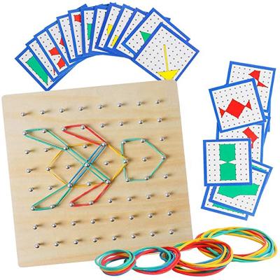 China Upgrade Hot Selling Amazon Montessori Wooden Geoboard Toys Of Child's Hand Ability Other Educational Toys for sale